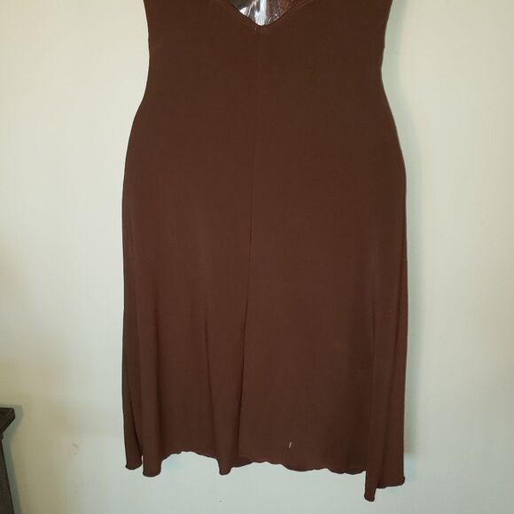 Vintage NWT Charlotte Russe Brown Halter Dress S | Y2K Party Clubwear Retro - Picture 3 of 8